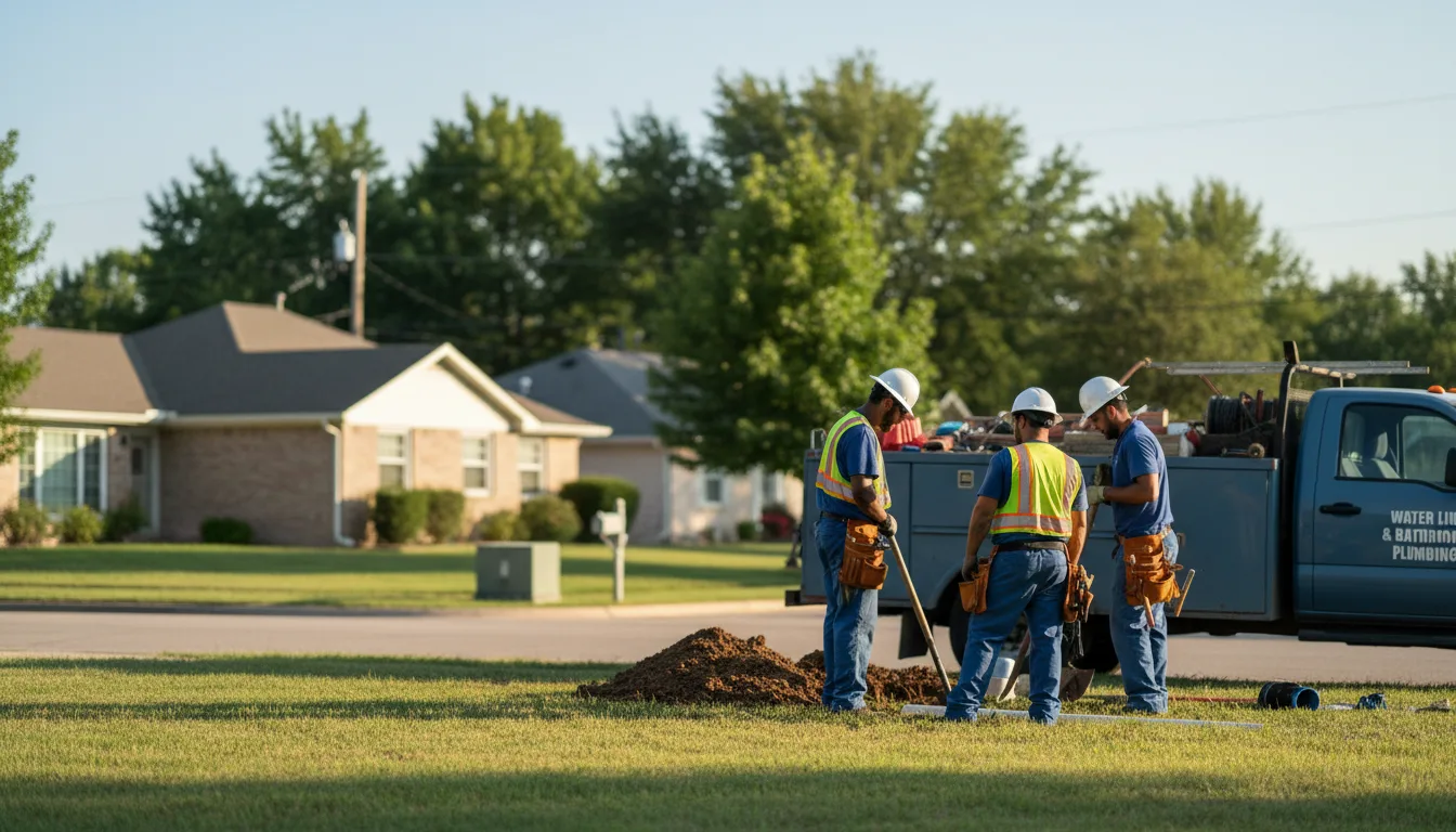 Residential water line and bathroom plumbing service in Clubb, MO